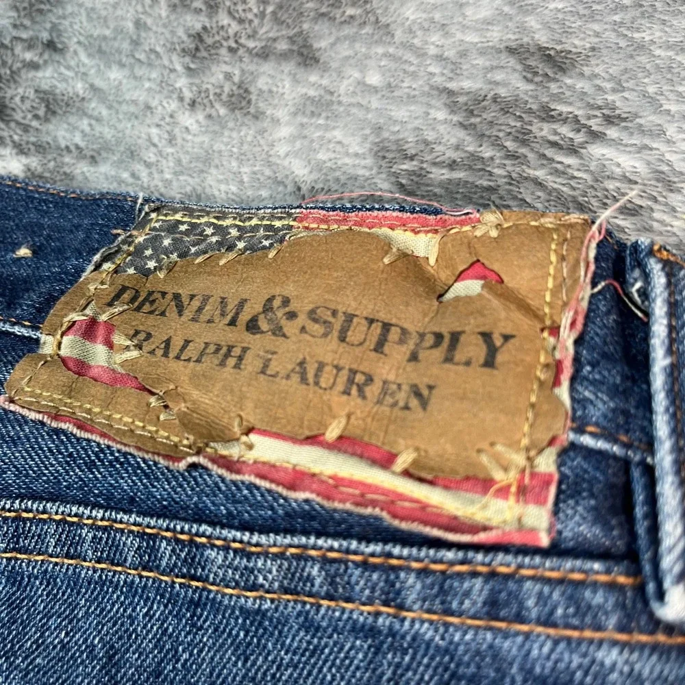 Denim & Supply Ralph Lauren Slim Fit Jeans Blue Medium Wash 36x34 Mens Cotton